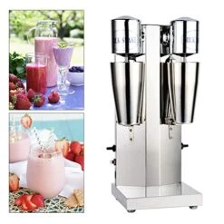 110V Commercial Milkshake Machine Double Head Drink Mixer 180W Stainless Steel 2 Speeds Button Switch Vertical Food Mixer For Milk Ice Cream And Ice Cube For Home Or General Physique Commercial -KitchenAid Shop 51Ig5Hr6mJL