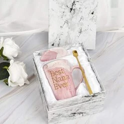 Best Nana Ever Funny Coffee Mug Nana Gifts For Women Grandma Mothers Day Gifts For Nana Women From Grandchildren Grandson Grandkids Grandma Marble Cup 14 Oz Pink With Gift Box -KitchenAid Shop 51IiFHSxF1L