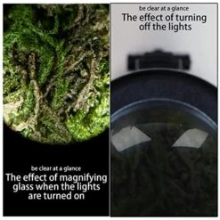 GENERIC Magnifying Glass Jar With LED Light 8X Air Tight Storage Jars Mag Viewing Glass Light-Up LED Storage Jars For Herb Spice Pepper (Black) -KitchenAid Shop 51IpTziYgxL