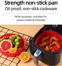 2-Pack Silicone Air Fryer Liners Pot, Air Fryers Liner Reusable Baking Tray Basket Oven Accessories, Replacement For Flammable Parchment Liner Paper, No More Harsh Cleaning Basket 8.5 Inch,Blue&Red 11 2-Pack Silicone Air Fryer Liners Pot, Air Fryers Liner Reusable Baking Tray Basket Oven Accessories, Replacement For Flammable Parchment Liner Paper, No More Harsh Cleaning Basket 8.5 Inch,Blue&Red -KitchenAid Shop 51IqcRCJwHL