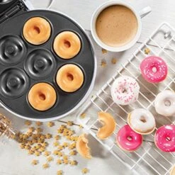 Mini Donut Maker - Electric Non-Stick Surface Makes 7 Small Doughnuts, Decorate Or Ice Your Own For Kid Friendly Dessert Or Snack - The Unique Gift Or Baking Activity For Kids & Adults -KitchenAid Shop 51IyCxBt6tL
