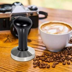 49mm Coffee Tamper Calibrated Tamper Coffee Press Tool Tamper Espresso Tamper With 100% Stainless Steel Base & Die-cast Aluminum Handle - - Pressure Flat Base Tampers 49mm / Not Rust -KitchenAid Shop 51J5B6WmydL