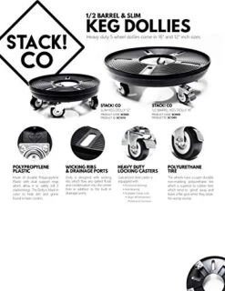 12" Sturdy Dolly - Inexpensive And Easy Way To Move Sixtel And Quarter Slim Kegs And Small Heavy Pots - Great For Transporting Slim Kegs From Walk-in To Keg Fridge At Bar -KitchenAid Shop 51J74XK3c1L