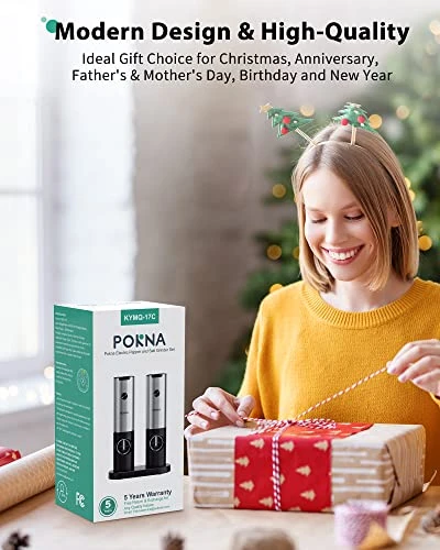 Electric Salt And Pepper Grinder Set, USB Rechargeable Salt & Pepper Mill With Double Charging Base, Refillable Spice Automatic Mill Shakers Set With Adjustable Coarseness & LED Light 7 Electric Salt And Pepper Grinder Set, USB Rechargeable Salt & Pepper Mill With Double Charging Base, Refillable Spice Automatic Mill Shakers Set With Adjustable Coarseness & LED Light - Image 5