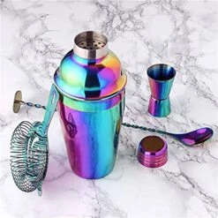 Stainless Steel Cocktail Shaker Set 8Pcs Colorful Bartender Kit 550ml 750ml Cocktail Whisk Bar Tools Wine Shakers For Party (Size : 550ml) -KitchenAid Shop 51JHcvZ7KXS