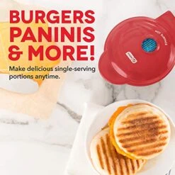 Dash Ash Mini Maker Portable Grill Machine + Panini Press - Red & DMW001RD Machine For Individual, Paninis, Hash Browns, & Other Mini Waffle Maker, 4 Inch, Red 10 Dash Ash Mini Maker Portable Grill Machine + Panini Press - Red & DMW001RD Machine For Individual, Paninis, Hash Browns, & Other Mini Waffle Maker, 4 Inch, Red -KitchenAid Shop 51JIyqQFq5L
