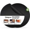 Multi-Purpose Microwave Mat, 12" Silicone Microwave Mats Round, BPA Free Heat Resistant Trivets, Pot Holders, Microwave & Dishwasher Safe (Black, 2Pcs) -KitchenAid Shop 51JJPFTaAaL