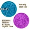 Colorful Coasters For Drinks Absorbent, Rubber Drink Coaster Set, Silicone Rainbow Coasters For Kids Coffee Table Desk, 4.3 Inch Oval Shape Deep Tray Pot Holder Trivet (Set Of 6)
