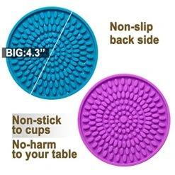 Colorful Coasters For Drinks Absorbent, Rubber Drink Coaster Set, Silicone Rainbow Coasters For Kids Coffee Table Desk, 4.3 Inch Oval Shape Deep Tray Pot Holder Trivet (Set Of 6)