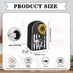Poceacles American Flag Panda Sunflower Print Blender Dust Cover, Home Decor Quilted Blender Dust Cover Kitchen Small Appliance Dust Cover For Stand Mixer, Coffee Maker And Blender -KitchenAid Shop 51JOWYppuuL