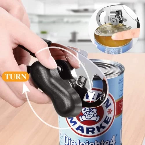 Can Opener Manual, 4-in-1 Can Opener Kitchen Durable Stainless Steel Heavy Duty Can Openers With Anti-slip Hand Grip Ultra Sharp & Smooth Edge 4 Can Opener Manual, 4-in-1 Can Opener Kitchen Durable Stainless Steel Heavy Duty Can Openers With Anti-slip Hand Grip Ultra Sharp & Smooth Edge - Image 2
