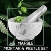 Marble Mortar And Pestle Set - Solid Marble Stone Grinder Bowl Holder For Guacamole, Herbs, Spices, Garlic, Kitchen, Cooking, Medicine -KitchenAid Shop 51JQTyBEKbL