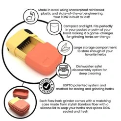 Store & Go Herb Grinder And Case // Sunrise
