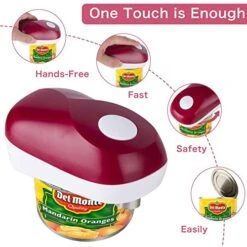 Electric Can Opener - Vcwtty One Touch Battery Operated Handheld Can Opener For Any Size, No Sharp Edge, Food-Safe, Seniors, Arthritis And Chef, Kitchen Best Gadget (Red) -KitchenAid Shop 51JdY1qep8L