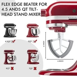 Flex Edge Beater Compatible With KitchenAid 4.5-5 Qt Tilt-head Stand Mixer，Beater With Silicone Edges -KitchenAid Shop 51JjUuiYrKL