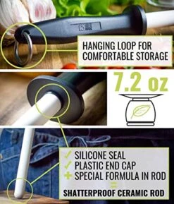 Ceramic Sharpening Rod, Lightweight & Highly Durable 11-Inch Shatterproof Ceramic Honing Rod For Professional Chefs And Home Cooks -KitchenAid Shop 51JpP4etZYL