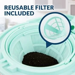 Retro Coffee Maker, 12 Cup, Vintage Coffee Machine With Adjustable Timer, Warm Function, Anti Drip, Glass Carafe Included, Aqua -KitchenAid Shop 51K2O7WW4oL