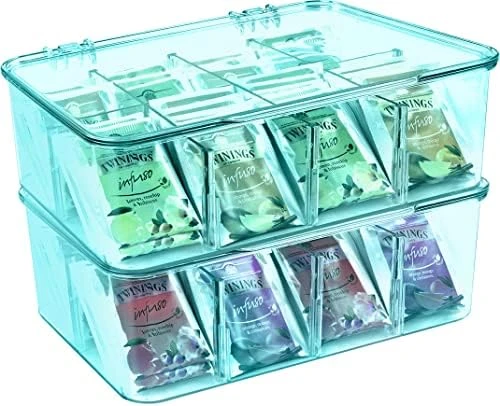 Utopia Home (3 Pack) Tea Bag Organizer - Stackable Tea Bag Storage Organizer With Clear Top Lid- Tea Bag Holder For Counter Tops, Kitchen Cabinets, Pantry, Sweeteners (Clear) 10 Utopia Home (3 Pack) Tea Bag Organizer - Stackable Tea Bag Storage Organizer With Clear Top Lid- Tea Bag Holder For Counter Tops, Kitchen Cabinets, Pantry, Sweeteners (Clear) - Image 8