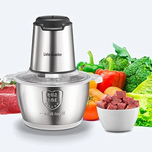 Food Processor, Electric Food Chopper With 2 Bowls 8 Cup And 8 Cup, Meat Grinder With 4 Large Sharp Blades For Meat, Fruits, Vegetables, Baby Food, Nuts, 2 Speed, 350W. Fruits, Vegetables, Baby Food, Nuts, 2 Speed, 350W. 9 Food Processor, Electric Food Chopper With 2 Bowls 8 Cup And 8 Cup, Meat Grinder With 4 Large Sharp Blades For Meat, Fruits, Vegetables, Baby Food, Nuts, 2 Speed, 350W. Fruits, Vegetables, Baby Food, Nuts, 2 Speed, 350W. - Image 7