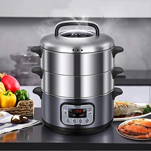 Electric Steamer Household Fish Pot Steel Stainless Steel Three-Layer Electric Food Steamer Multi Cooker 5 Electric Steamer Household Fish Pot Steel Stainless Steel Three-Layer Electric Food Steamer Multi Cooker - Image 3