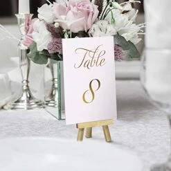 Gorgeous Wedding Table Numbers - Elegant Double Sided Gold Foil Lettering With Head Table Card - 4 X 6 Inches And Numbered 1-30 - Perfect For Weddings And Events -KitchenAid Shop 51KZoXPaiUL