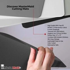 New Non Slip Flexible Kitchen Cutting Mats In Unique Modern Neutral Colors, Non-Porous Chopping Surface, Anti Slip, Dishwasher Safe, BPA Free, Set Of 4pcs -KitchenAid Shop 51KqPcs3C1L