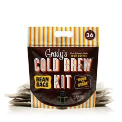Ffee | New Orleans Style Cold Brew Concentrate | 12 Bean Bags + 1 Pour & Store Pouch | 36 Total Servings… (Original)