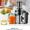 GENERIC Centrifugal Juicer Machine For Fruits & Vegetables - With 3" Feed Chute 2 Speed Modes Easy To Clean -KitchenAid Shop 51L6brk3GGL
