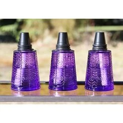 Seraphic Torches For Outside - Citronella 16oz Table Top Torch For Patio, Garden, Lawn, And Outdoor Parties, Set Of 3, Purple -KitchenAid Shop 51LBF9gd6gL