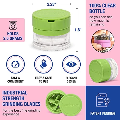 Worlds Fastest Herb Spice Grinder With Storage (Green), (GRND1) 5 Worlds Fastest Herb Spice Grinder With Storage (Green), (GRND1) - Image 3