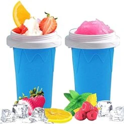 TIK TOK Slushie Maker Cup, Slushy Maker Ice Cup Frozen Magic Squeeze Cup Cooling Maker Cup Freeze Mug Milkshake Smoothie Mug, Portable Squeeze Ice Cup For Everyone (Blue) -KitchenAid Shop 51LQF2GCdGS