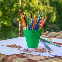 12 Pack Galvanized Buckets, Metal Bucket With Handle, 4.5 X 5 Inch, Tin,Green, Mini Round Flower Pot Plant Basket, Mini Toy Container, Kids Party Supplies For Candy Bars, Vase, Crafts, Favors -KitchenAid Shop 51LQk0LOcXL