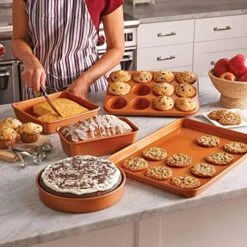 Ultra Nonstick Rectangular Baking Pan, Dishwasher Safe Oven Pan & Cake Pan With No Warp & Even Heating Technology, Oven & Metal Utensil Safe Brownie Pan & Cake Baking Pan – 9”x13” -KitchenAid Shop 51LcLoKGJlL