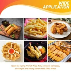 Deep Fryer Basket | 13" X 6.5" X 5.25" Restaurant Kitchen Commercial Use | Front Hooks Non-Slip Handle | Nickle Plated Stainless Steel (4 Pack) -KitchenAid Shop 51LfbpygLvL