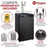Kegco K199B-2P Kegerator Two Keg Beer Cooler - Premium Double Faucet D System Kit - Black Door