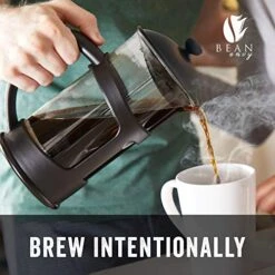 French Press Coffee Maker And Milk Frother Set - 34 Oz Glass Carafe Coffee Press & Drink Mixer Duo W/ Stainless Steel Stand -KitchenAid Shop 51LnFUL2mxL