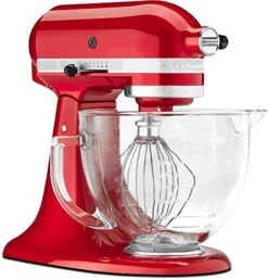 KitchenAid KSM105GBCER 5-Qt. Tilt-Head Stand Mixer With Glass Bowl And Flex Edge Beater - Empire Red -KitchenAid Shop 51LqsHSF8aL. AC