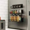 MoKo Magnetic Spice Rack For Refrigerator,8.8lb Super Magnetic, Moveable Magnetic Shelf For Refrigerator, Magnetic Spice Rack Organizer, Space Saver For Fridge Microwave Oven, Jars, Seasoning, 3 Pack -KitchenAid Shop 51LrFVLoxEL