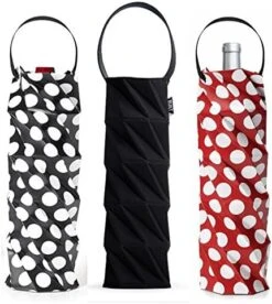 BUILT NY 5163826 Origami 3-Piece Wine Tote Gift Bag Set, 7.05 X 1.55 X 1.55, Black -KitchenAid Shop 51LrPGthDZL. AC