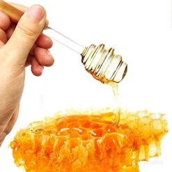 Onbay 1PCS Glass Honey Jam Syrup Dipper Stick Honey Spoon Dipper For Honey Pot Jar(6 Inch) -KitchenAid Shop 51M0DMUltwL