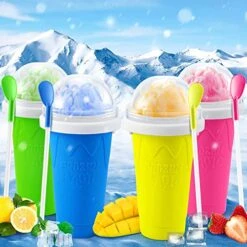 Slushie Cup Slushy Maker Ice Cup Silica Cup Pinch Cup Summer Cooler Smoothies Cup Double Layer Squeeze Cup Slush Maker Cup Smoothie Cup -KitchenAid Shop 51M2ORc2mvL