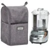 Food Processor Dust Cover With Accessory Pockets Compatible With Cuisinart Mini 3-4 Cup, Grey (Dust Cover Only, NOT INCLUDE MACHINE)