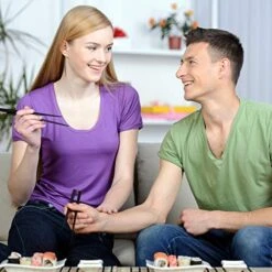 5-pairs Fiberglass Reusable Chopsticks Set Dishwasher Safe 9 1/2 Inches For Sushi, Noodles And Asian Food With Multi-purpose Cotton Drawstring Carry Case 8 5-pairs Fiberglass Reusable Chopsticks Set Dishwasher Safe 9 1/2 Inches For Sushi, Noodles And Asian Food With Multi-purpose Cotton Drawstring Carry Case -KitchenAid Shop 51MF0suMSHL