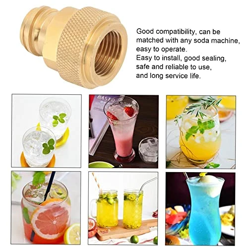 Enhance Your Home Soda Game With Gold Brass Adapter CO2 Tank Conversion Kit Complete With Cylinder Connector Carbonator Wrench And Beverage Accessory. 8 Enhance Your Home Soda Game With Gold Brass Adapter CO2 Tank Conversion Kit Complete With Cylinder Connector Carbonator Wrench And Beverage Accessory. - Image 6