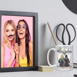 Best Friend Coffee Mug For Women - Choose Your Hair, Skin Color, Create Your Illustration - Personalized 15 Oz Ceramic Witch Mug W Name, Mom & Daughter, Soul Sister Gifts -KitchenAid Shop 51MSgpmrnsL