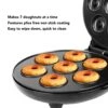 Donut Maker, 1000W Nonstick Surface Mini Donut Maker Machine Double Sided Heating Electric Doughnut Maker, Makes 7 Doughnuts, For Kids Breakfast Snacks Desserts, For Home Bakery (Black)