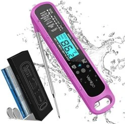 Digital Meat And Food Thermometer For Cooking And Grilling, Waterproof Instant-Read Cooking Thermometer, Kitchen Probe Thermometer For Baking, Roasting, Smoking, Deep Frying (Black) -KitchenAid Shop 51MZ pV6RKL. AC