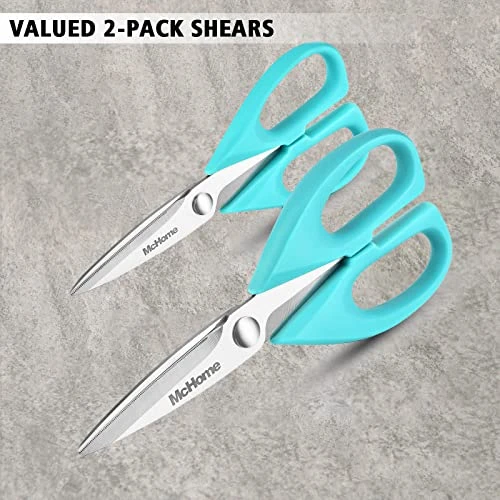 MHS11 Kitchen Scissors, 2-Pack Heavy Duty Kitchen Shears, Stainless Steel Meat Cutting Scissors, Sharp Cooking Scissors For Chicken, Seafood, Poultry, Herbs, Turquoise(8.7+ 6.8 INCH) 4 MHS11 Kitchen Scissors, 2-Pack Heavy Duty Kitchen Shears, Stainless Steel Meat Cutting Scissors, Sharp Cooking Scissors For Chicken, Seafood, Poultry, Herbs, Turquoise(8.7+ 6.8 INCH) - Image 2