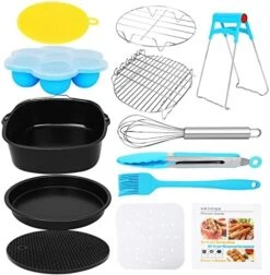 Air Fryer Accessories 12PCS For Gowise Gourmia Ultrean Ninja COSORI Power XL Air Fryer Fit All 5.3QT - 8QT Power Deep Hot Air Fryer -KitchenAid Shop 51MiTpt698L. AC