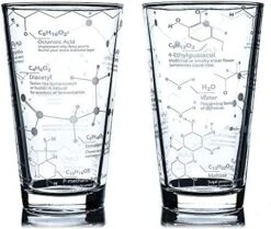 Beer Glasses - 16 Oz Pint Glass (Set Of 2) – Science Of Beer Glassware - Etched With Beer & Hops Chemistry Molecules 15 Beer Glasses - 16 Oz Pint Glass (Set Of 2) – Science Of Beer Glassware - Etched With Beer & Hops Chemistry Molecules -KitchenAid Shop 51MksHu6vqL. AC